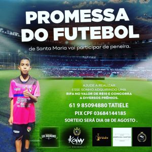 Jovem promove rifa para fazer peneira no Flamengo