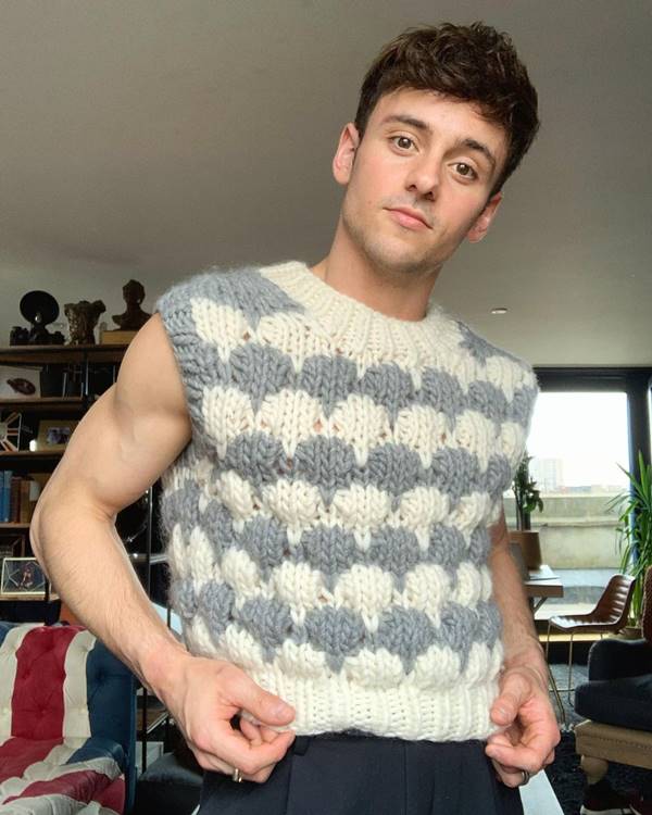 Colete de crochê de Tom Daley