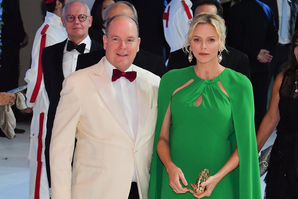 Princesa Charlene com o marido, o príncipe Albert II