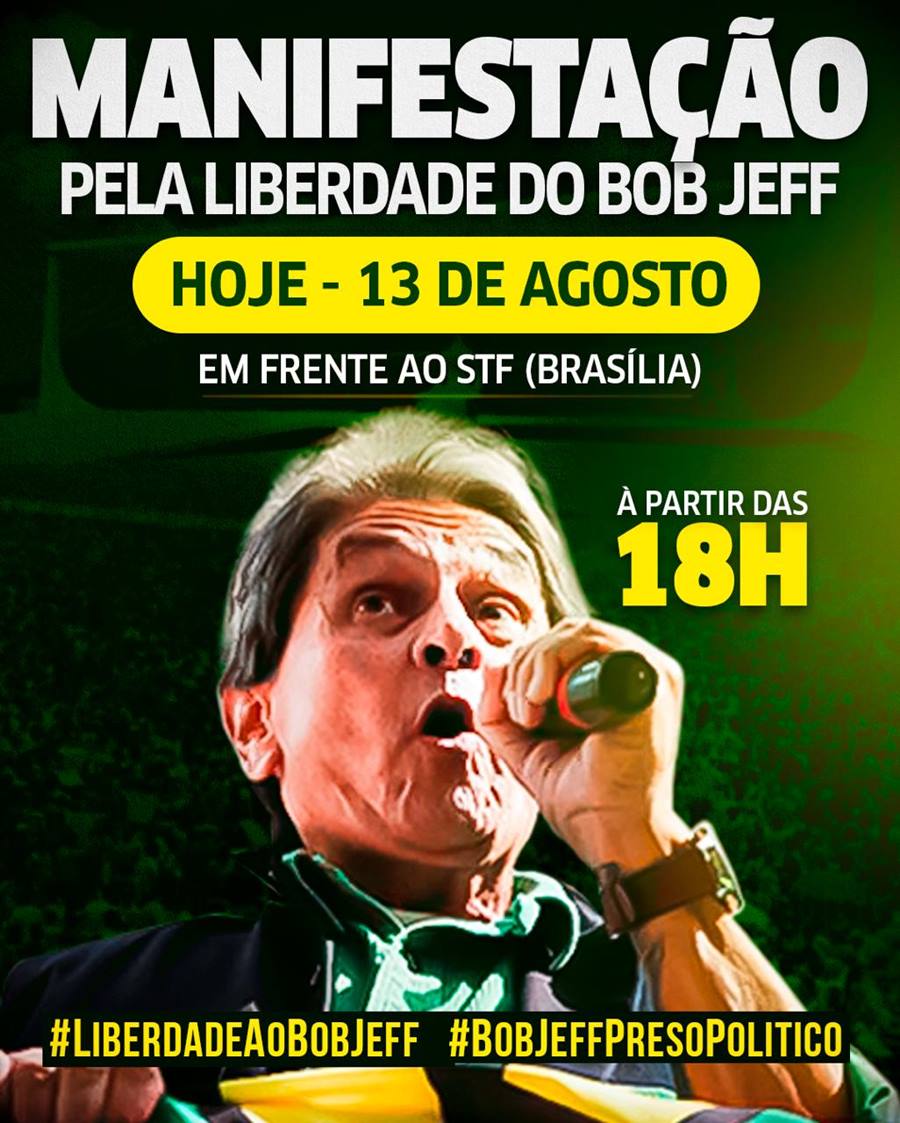 Chamado para manifestação a favor de Roberto Jefferson