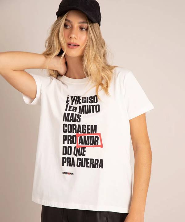 Camiseta de coleção da C&A Brasil inspirada na série La Casa de Papel