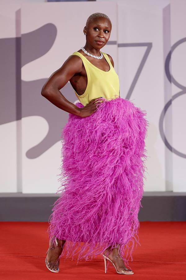 Cynthia Erivo, de Schiaparelli, no Festival de Veneza 2021 