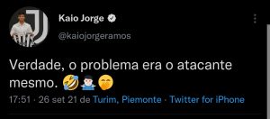 Tweet Kaio Jorge