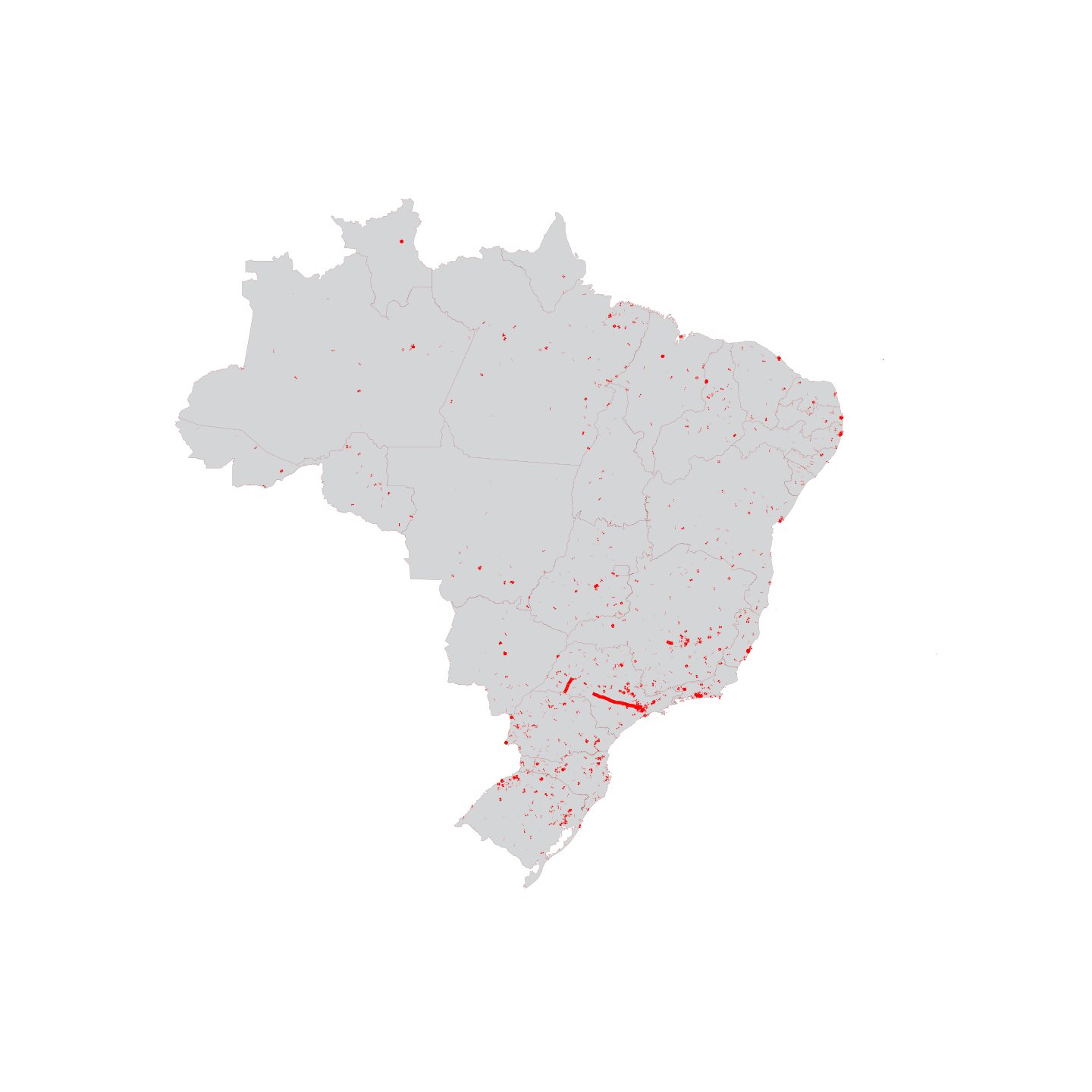 Mapa com todas as vias públicas do país que homenageiam acusados por crimes na ditadura