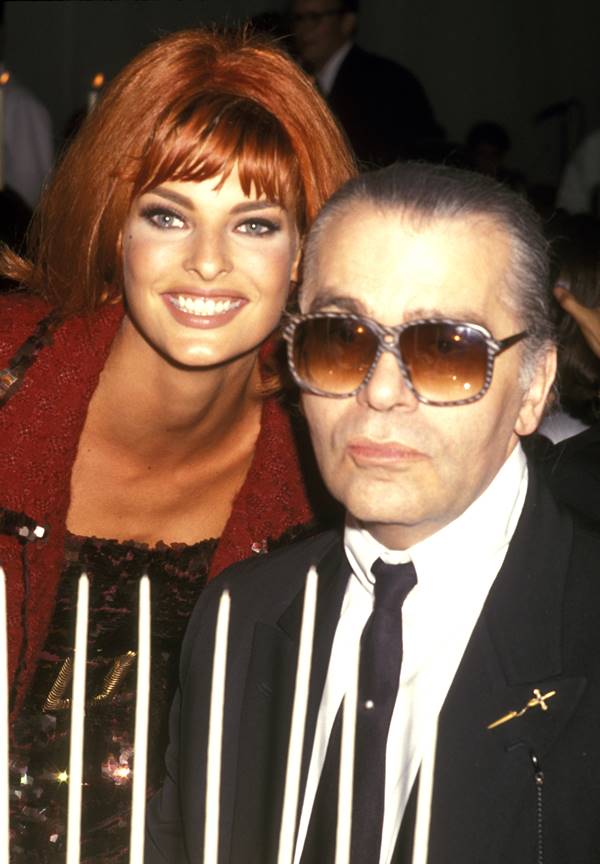 Linda Evangelista e Karl Lagerfeld