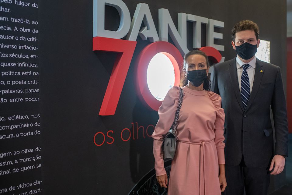 Exposição Dante 700 anos os Olhos de Beatriz, parceria da Câmara dos Deputados e da Embaixada da Itália