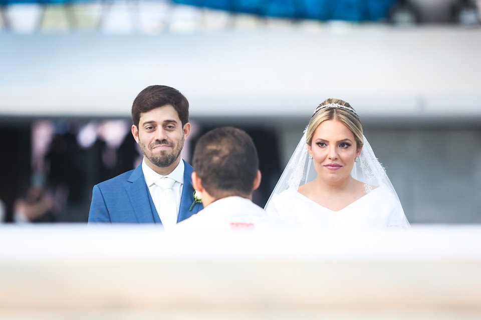 22/10/2021. Brasília-DF. Casamento Marina Nardelli e Rafael Barbosa na Catedral de Brasília. Fotos: Arthur Menescal/Especial Metrópoles