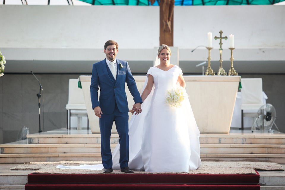 22/10/2021. Brasília-DF. Casamento Marina Nardelli e Rafael Barbosa na Catedral de Brasília. Fotos: Arthur Menescal/Especial Metrópoles