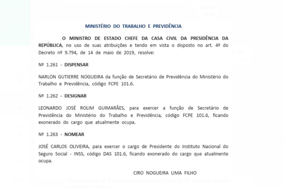 Troca do presidente do INSS