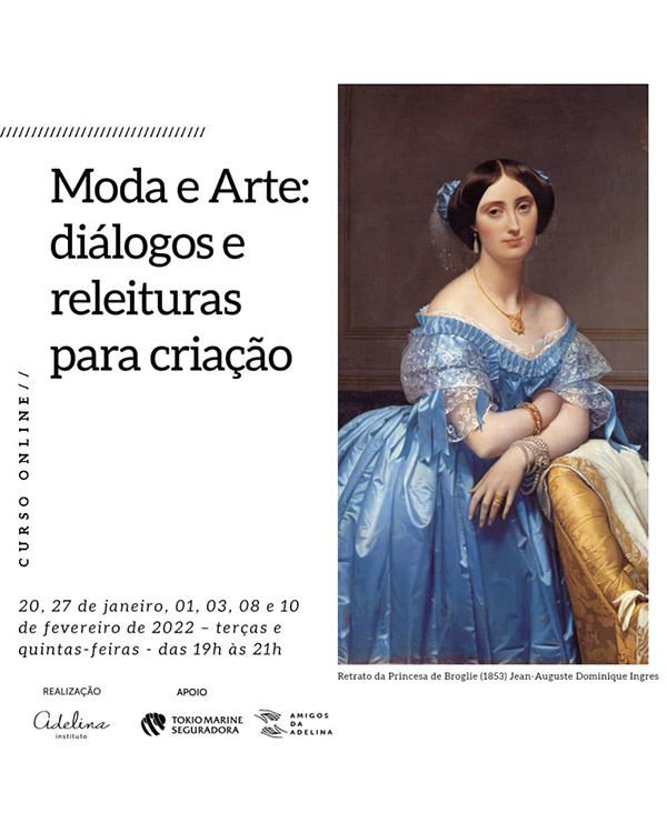 Divulgação do curso do Adelina Instituto sobre arte e moda