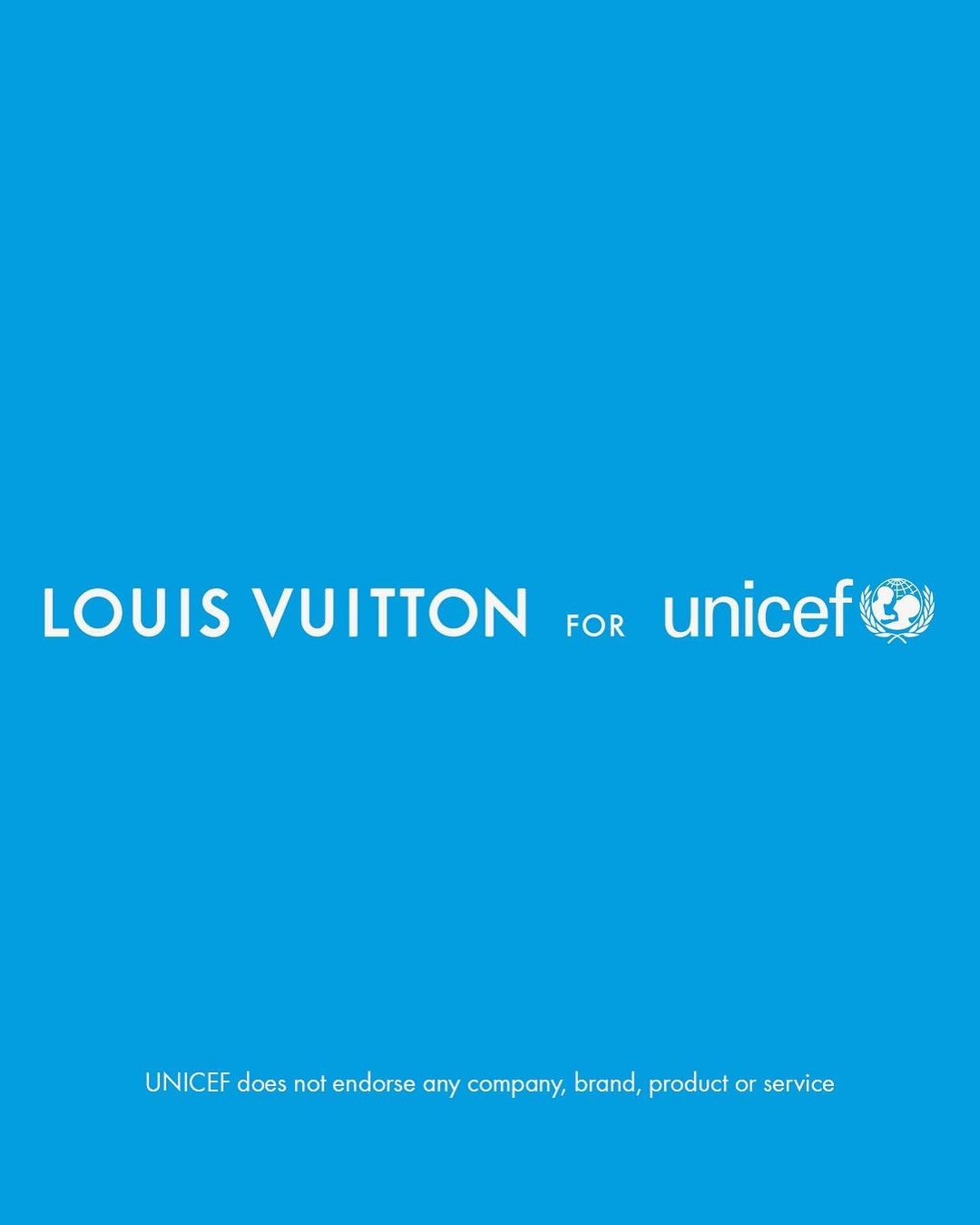 Banner da doação da Louis Vuitton para a UNICEF