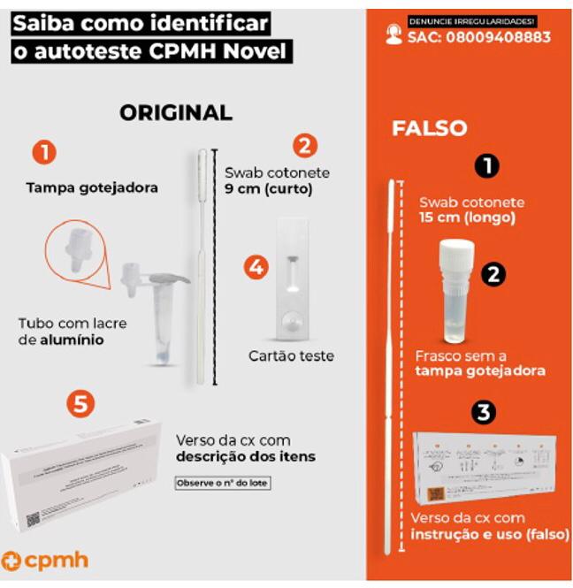 Diferenças entre autotestes de Covid verdadeiros e falsos