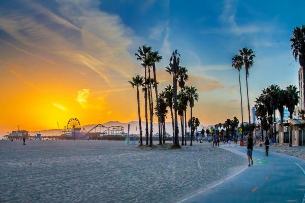 Praia Santa Mônica, Califórnia, L.A.