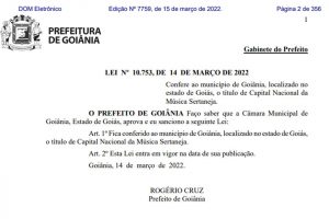 título de capital nacional da música sertaneja para goiânia