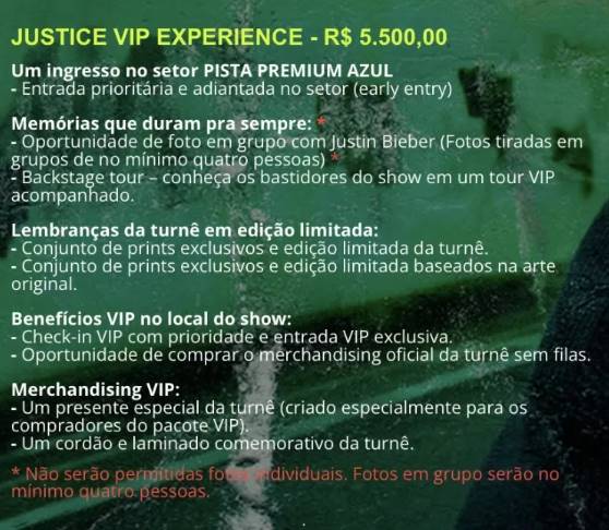 Show de Justin Bieber em São Paulo