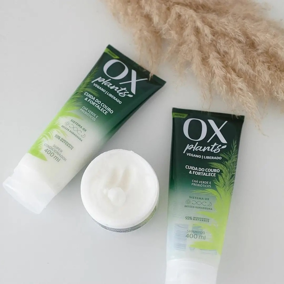 Produtos de cabelo da OX Cosméticos