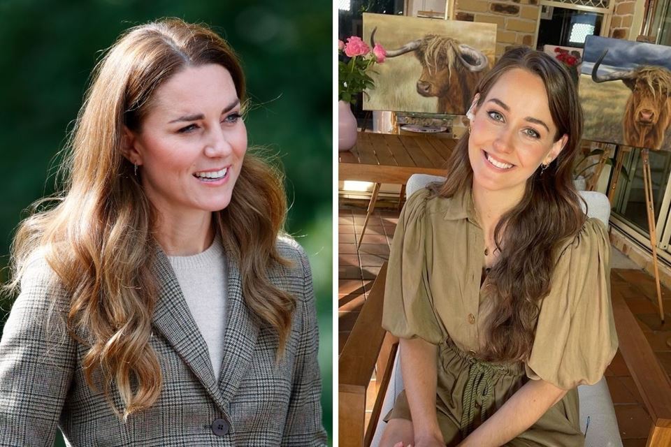 Foto colorida. Kate Middleton e Brittany Dixon