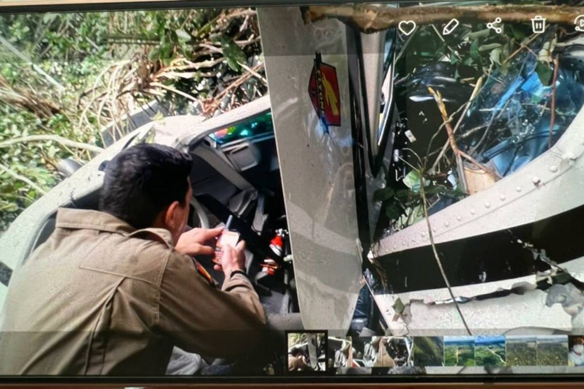 Helicóptero caiu em região indígena do Acre