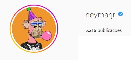 Perfil do Neymar no Instagram