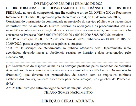 Regras Detran DODF