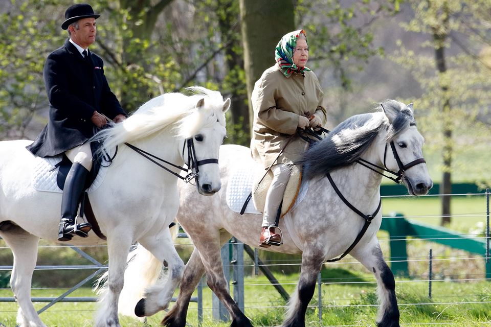 Foto colorida. Rainha Elizabeth