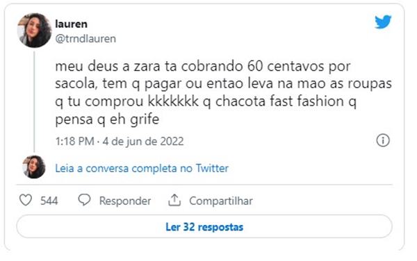 Print do Twitter 