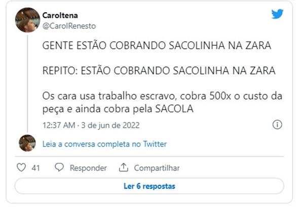 Print do Twitter 