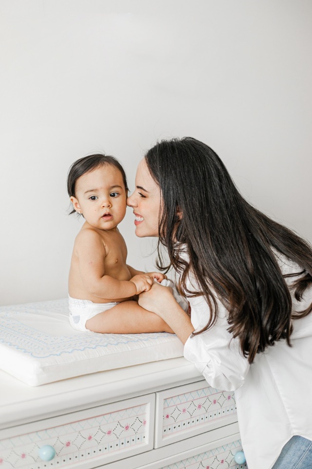 Marcela Castilho com a filha, Louise