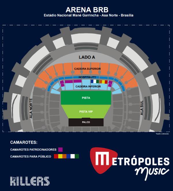 Mapa do estádio