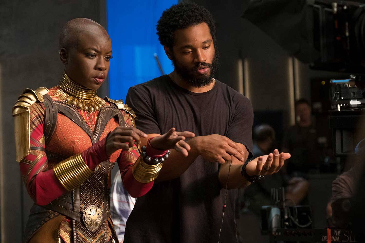 Ryan Coogler e Danai Gurira em Pantera Negra: Wakanda Para Sempre