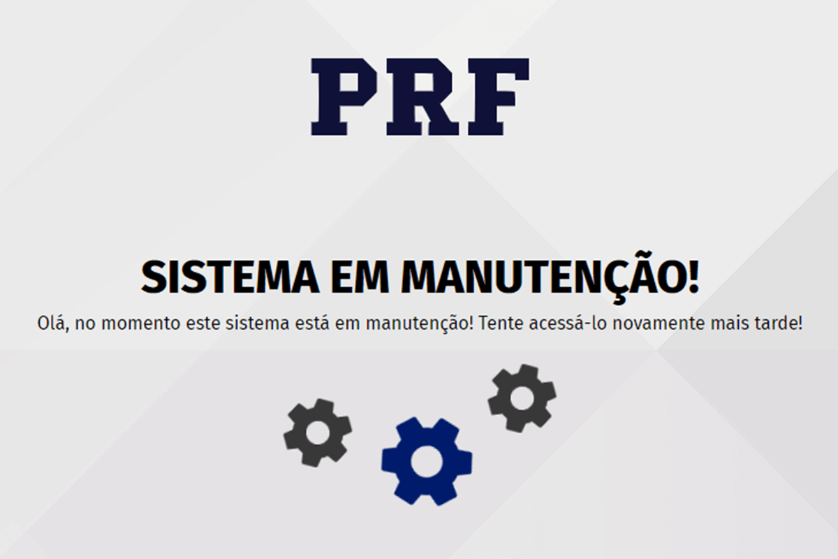 sistema da prf fora do ar