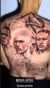 Richarlison mostra tatuagem gigante de Ronaldo e Neymar "quase pronta" - Metrópoles