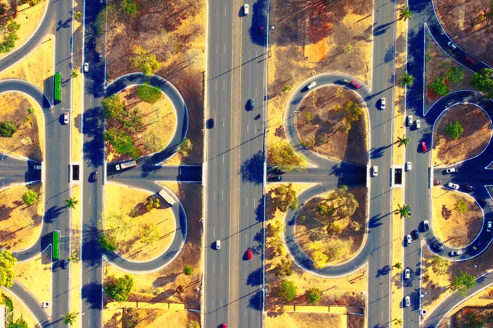 Foto do alto das tesourinhas de brasília