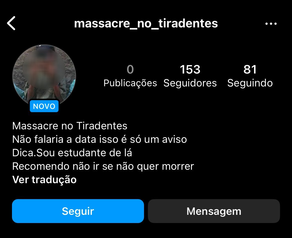 Aluno ameaça massacre em escola em GO