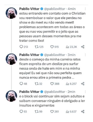 Tweets Pabllo Vittar - Metrópoles