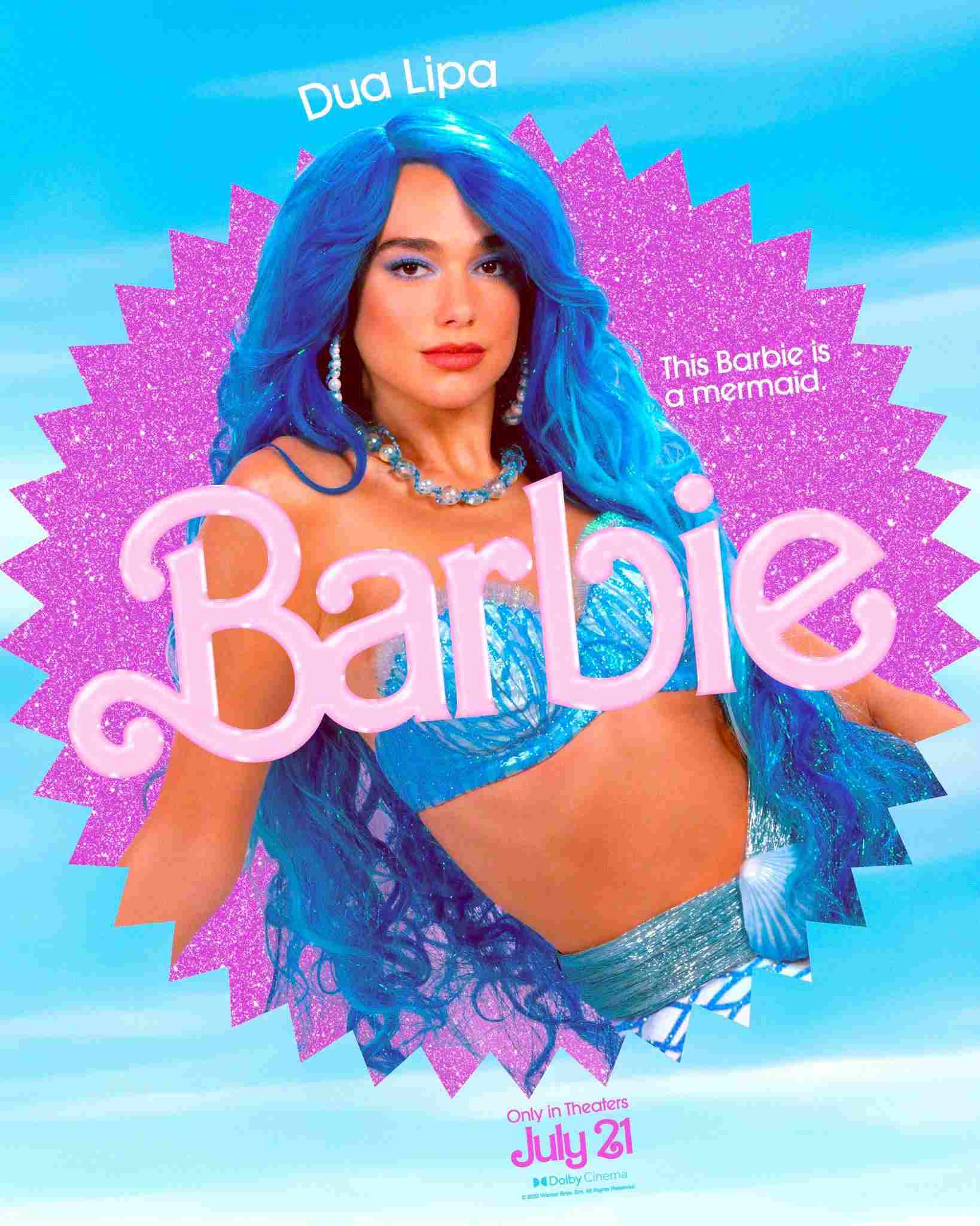 Dua Lipa como Barbie Sereia - Metrópoles