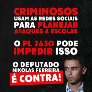 Imagem contra Nikolas Ferreira