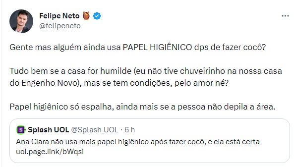 Na imagem, um print de uma publicação no Twitter - Metrópoles