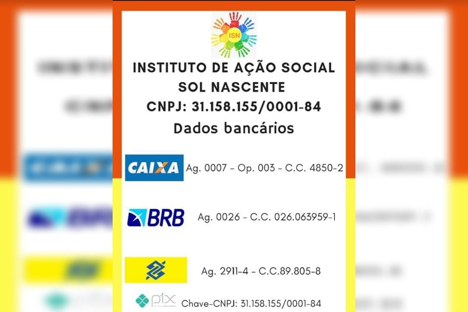 card com dados bancários