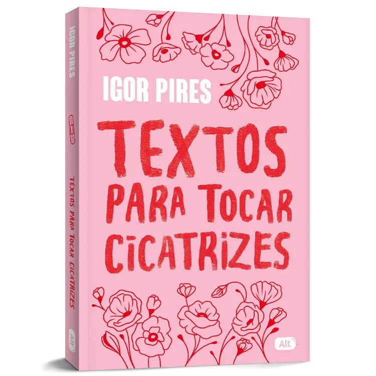 Capa do Livro Para Tocar Cicatrizes de Igor Pires rosa com palavras vermelhas