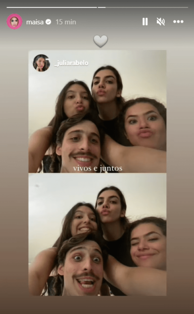 Maísa Silva com amigos