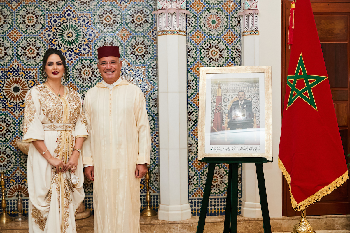 Embaixatriz Sihan Belamine e o Embaixador Nabil Adghoghi