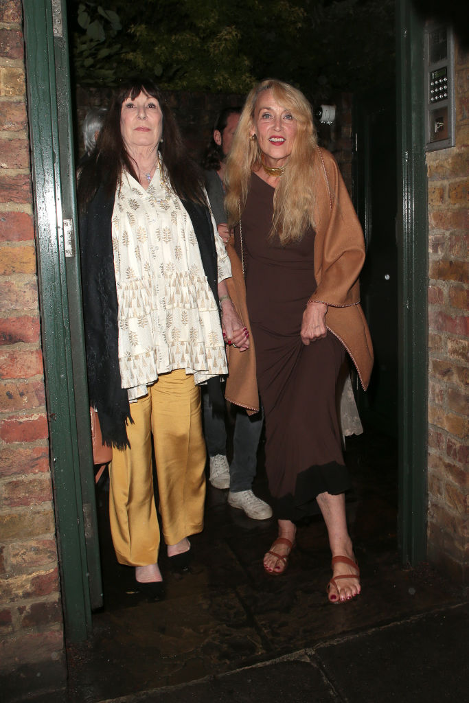 Anjelica Huston e Jerry Hall