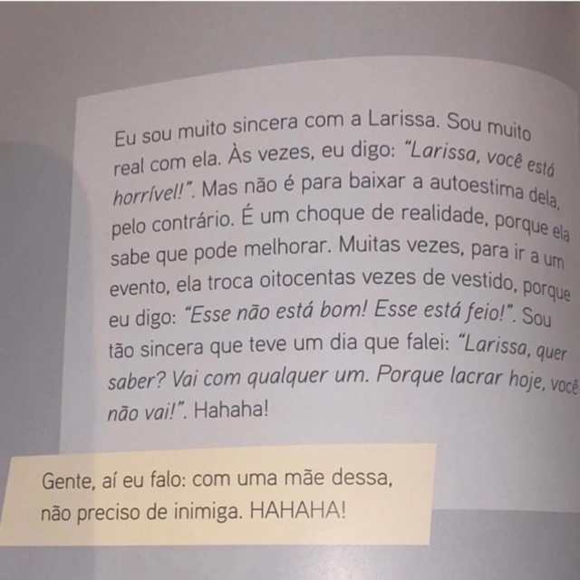 Trecho de livro de Larissa Manoela - Metrópoles