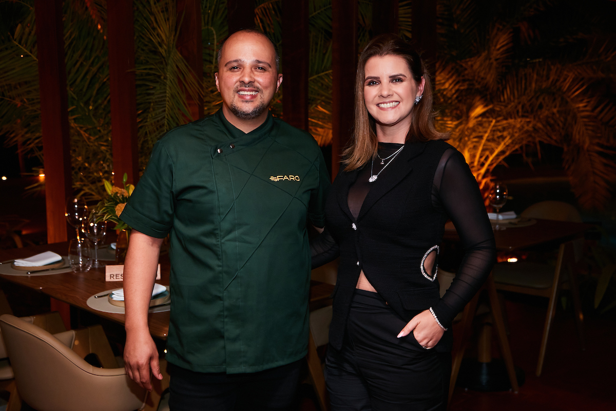 Chef Ronny Peterson com sua esposa Célia Oliveira