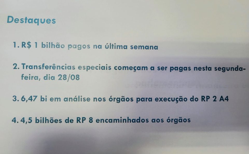 Destaques do relatório apresentado pelo governo aos deputados 