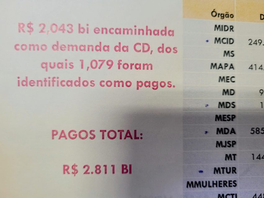 Prestação de contas do pagamento de restos a pagar de RP 9