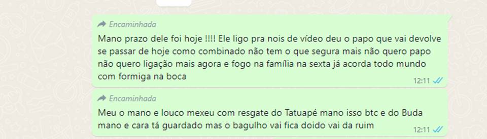 mensagem de WhatsApp