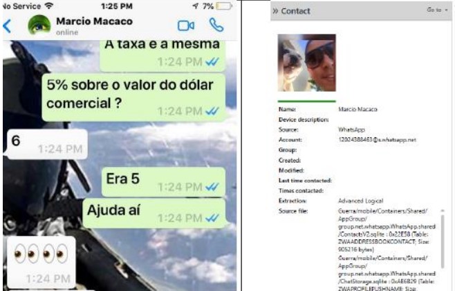 Print de conversa de doleiro do caso FAB e Braga Neto