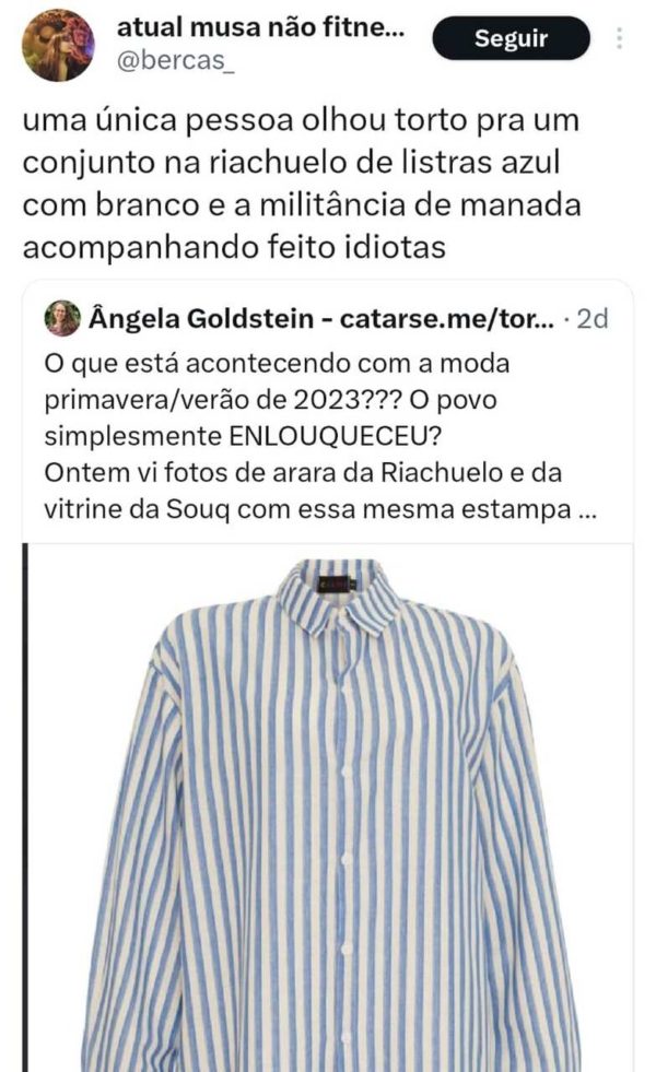 Na imagem com cor, print de um tweet - Metrópoles